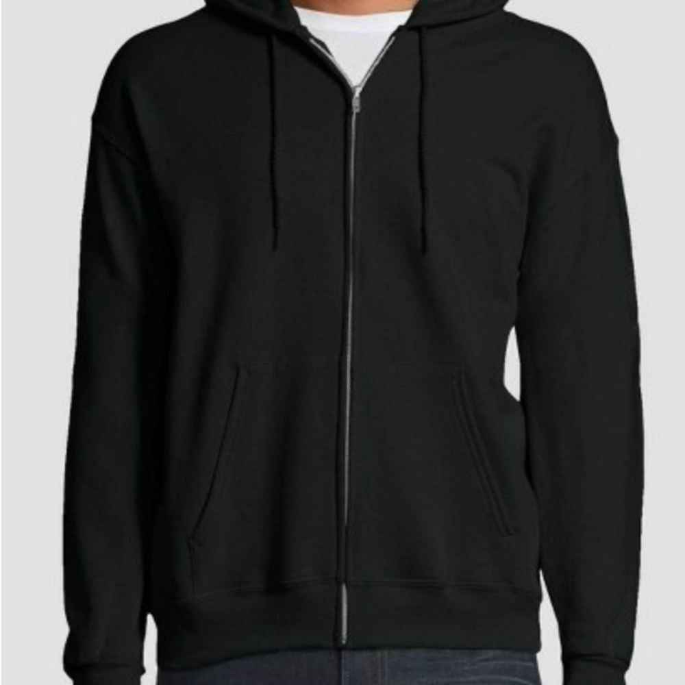 Hanes EcoSmart Men's Full-Zip Hoodie black